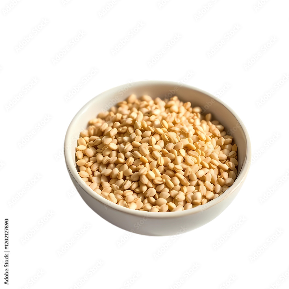 Bowl of raw sesame seeds ready for culinary use in diverse dishes and health recipes Bowl of raw sesame seeds ready for culinary use in diverse dishes and health recipes