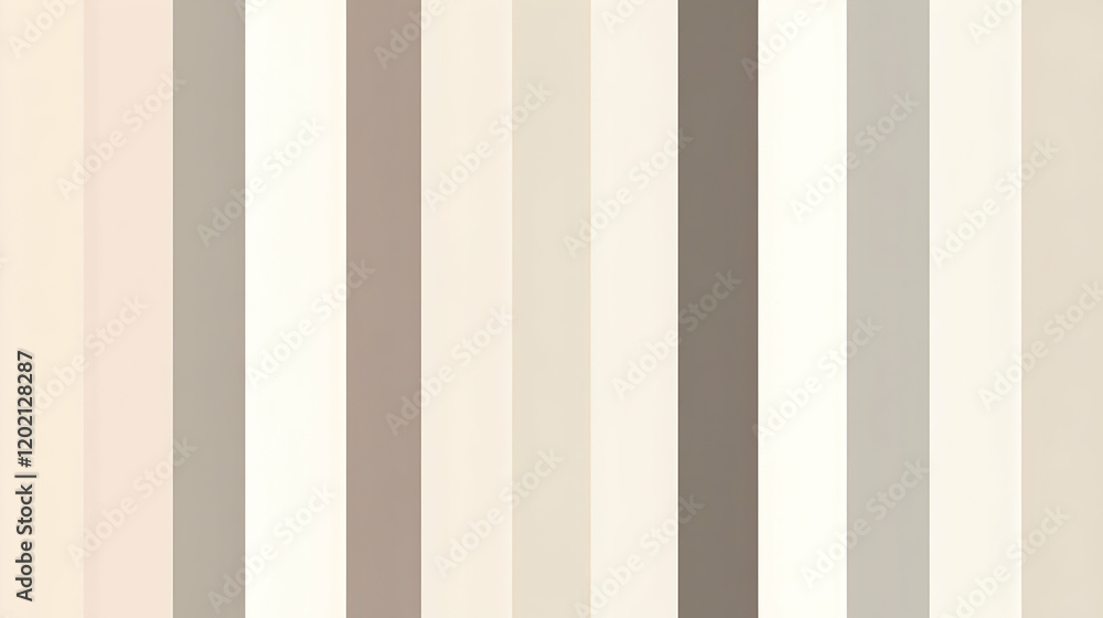 Simple vertical striped pattern in alternating shades of beige and gray on a flat white background with sharp lines and balanced spacing Simple vertical striped pattern in alternating shades of beige and gray on a flat white background with sharp lines and balanced spacing