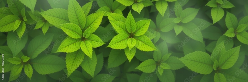 Close up of green leaves with a light green background Close up of green leaves with a light green background