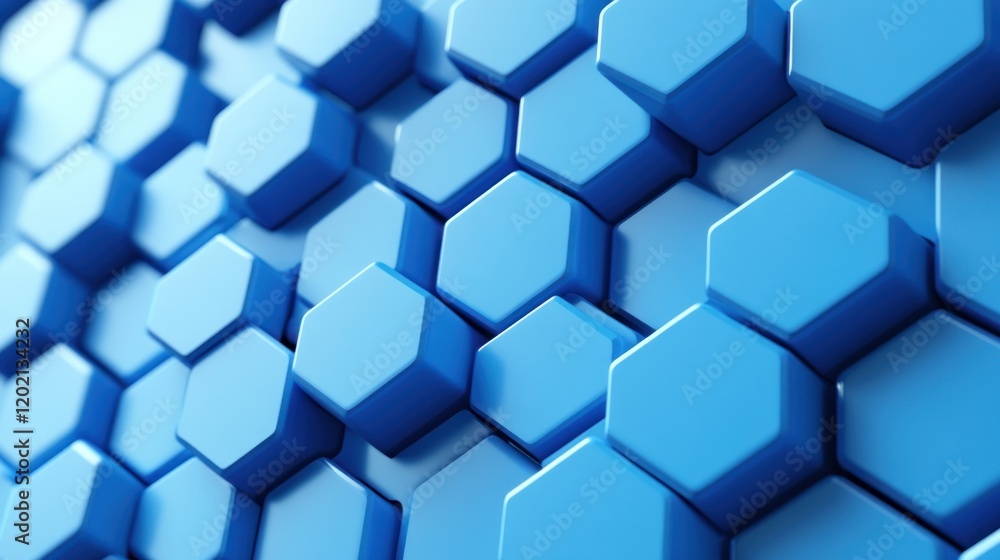 Fototapeta premium Abstract technological hexagonal background