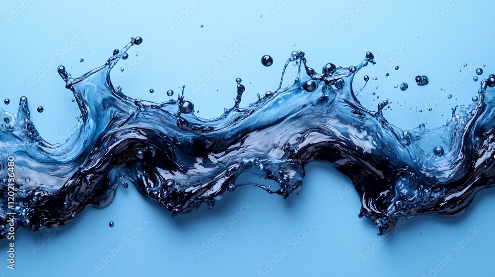 Dynamic Splash: A Symphony of Blue Water Dynamic Splash: A Symphony of Blue Water