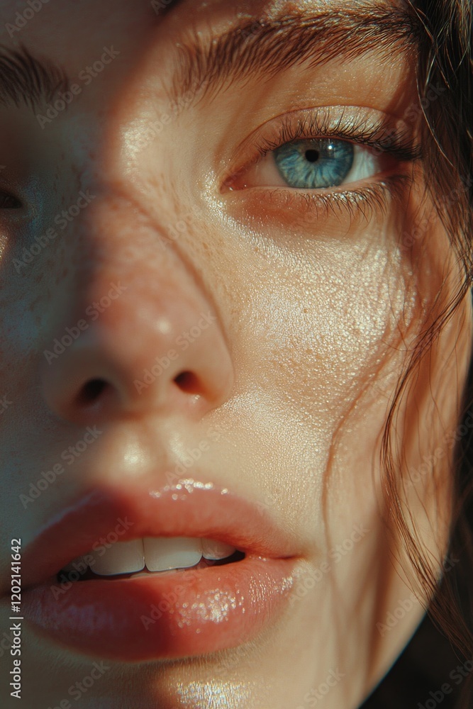 Fototapeta premium Woman with blue eyes