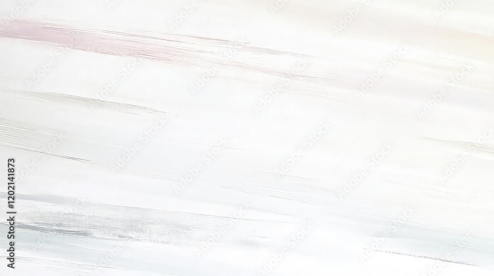 Obraz premium Abstract white and pale gray brush strokes create a subtle, delicate, minimalist texture background.