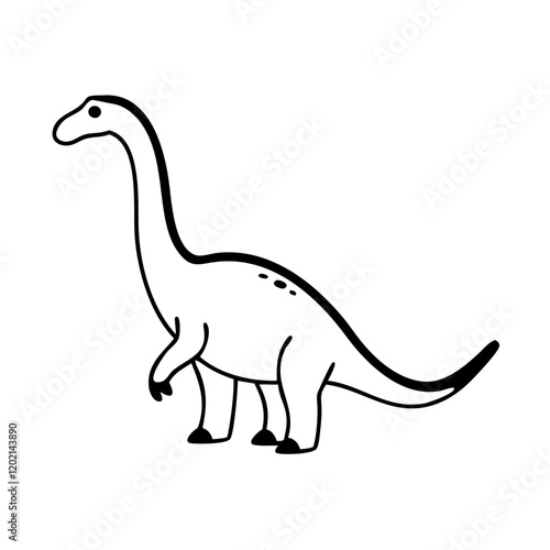 brontosaurus  vector illustration 