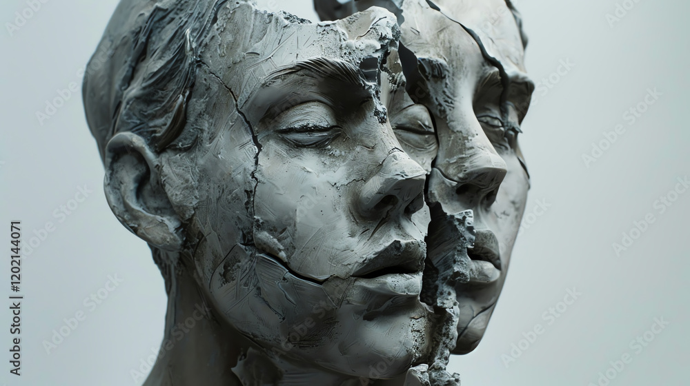 Merge advanced tech with love in a detailed clay sculpture with a unique perspective to convey emotion, in a traditional art medium Merge advanced tech with love in a detailed clay sculpture with a unique perspective to convey emotion, in a traditional art medium