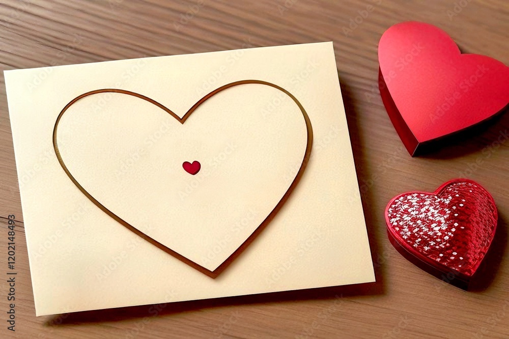 A close-up of a DIY Valentine’s card featuring elegant calligraphy A close-up of a DIY Valentine’s card featuring elegant calligraphy
