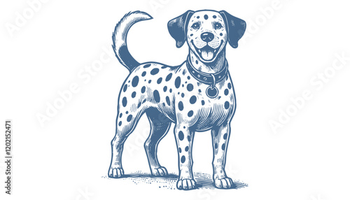 Wallpaper Mural Dalmatian dog vector | dog vector | dog illustration | dog silhouette | dog tattoo | dog engraving | dog drawing  Torontodigital.ca