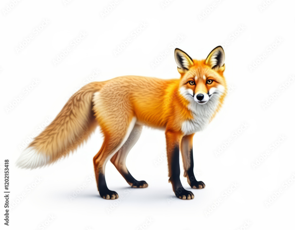 Obraz premium red fox isolated on white