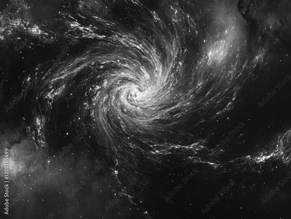 Fototapeta premium Spiral Pattern in Black and White