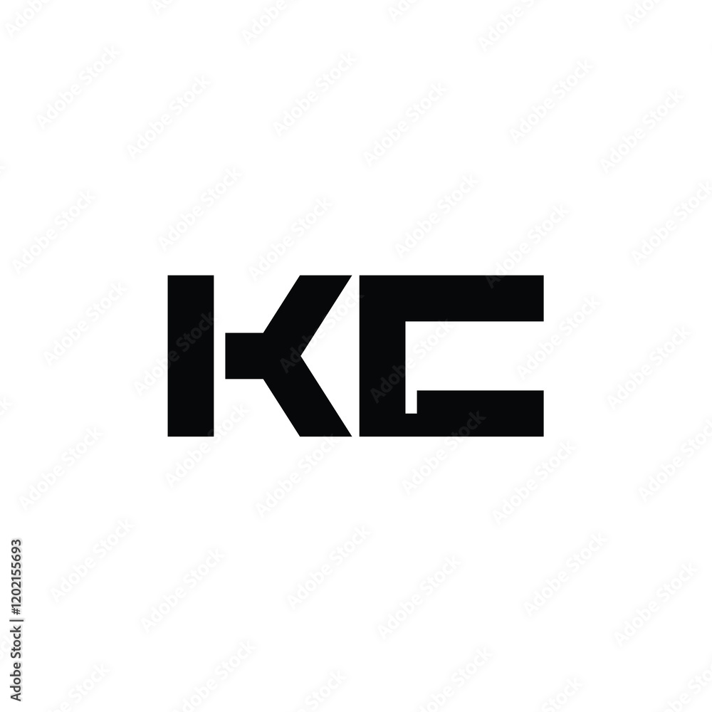 KC monogram logo design letter text name symbol monochrome logotype alphabet character simple logo KC monogram logo design letter text name symbol monochrome logotype alphabet character simple logo