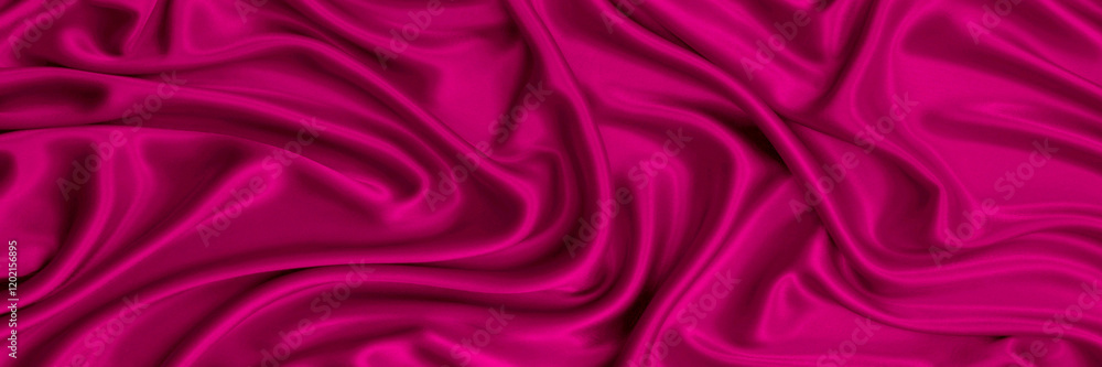 Obraz premium red silk fabric as background