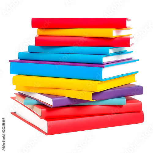 Wallpaper Mural Stack of colorful books on transparent background
 Torontodigital.ca