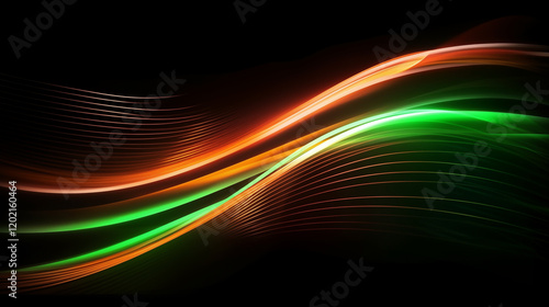 indian flag colors abstract background with lines