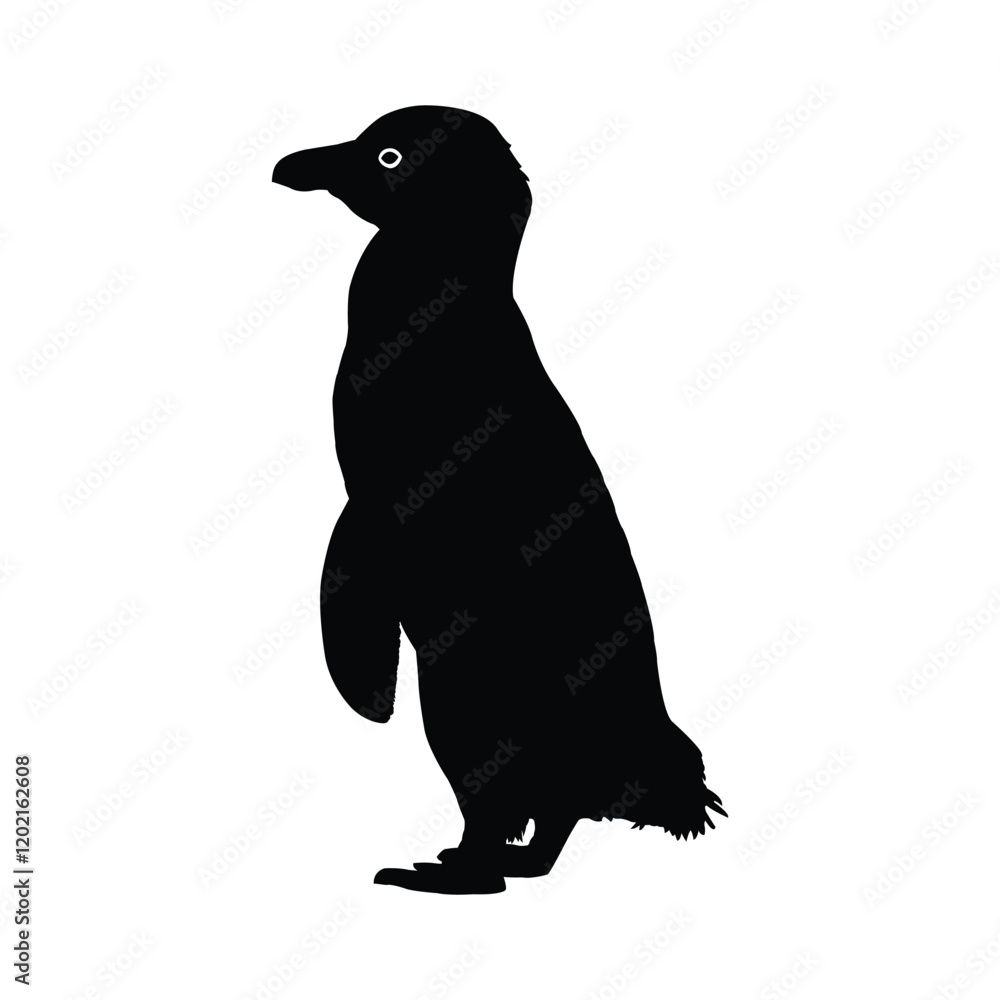Obraz premium Simple Silhouette of a Penguin. Penguin vector, Penguin silhouette, Penguin icon, Penguin logo. 