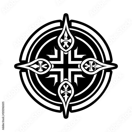 A filled style icon of christian cross symbol photo