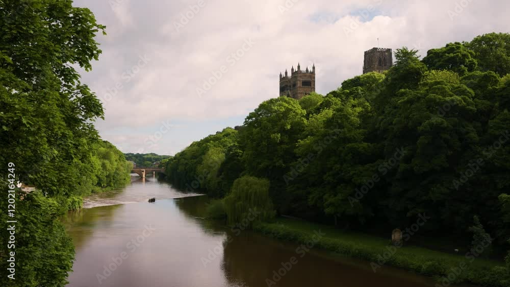 Durham Cathedral in the historic center of Durham, UK. Durham Cathedral in the historic center of Durham, UK.
