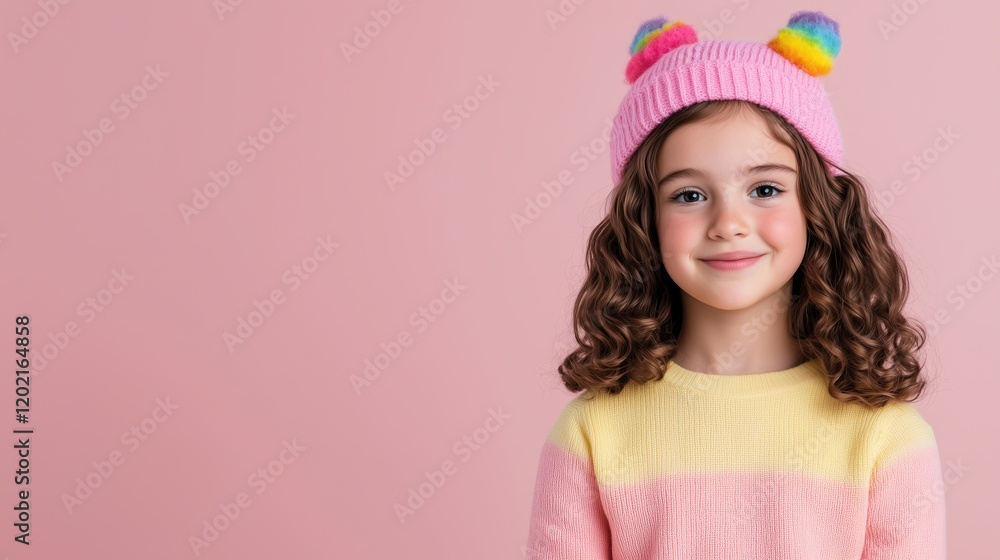Nonbinary Child in Colorful Outfit with Pink Background Smiling Joyfully, Embracing Diversity and Inclusion in Fashion and Lifestyle, Capturing Joy and Individuality in Modern Concept Nonbinary Child in Colorful Outfit with Pink Background Smiling Joyfully, Embracing Diversity and Inclusion in Fashion and Lifestyle, Capturing Joy and Individuality in Modern Concept