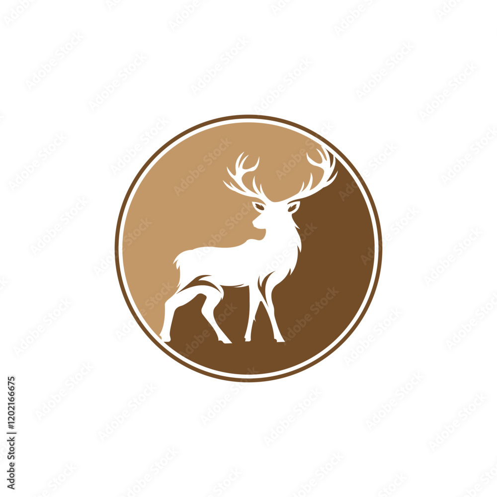 Fototapeta premium deer logo vector illustration