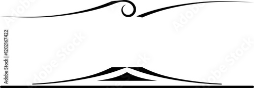 black and white set of delimiters for text, dividers