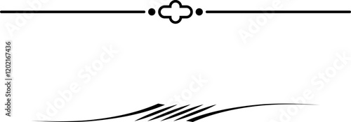 black and white set of delimiters for text, dividers