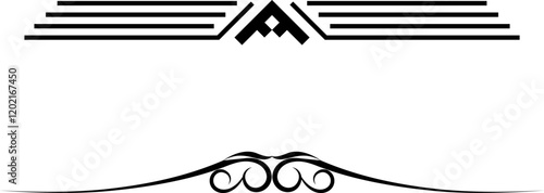black and white set of delimiters for text, dividers