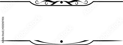 black and white set of delimiters for text, dividers