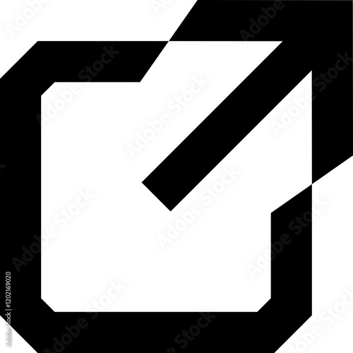 Unique popup icon, open new window icon