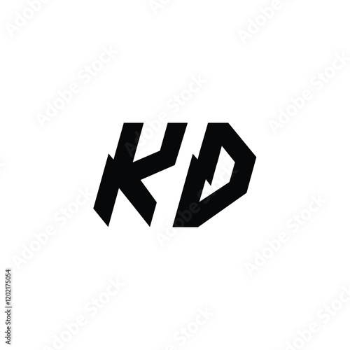 KD monogram logo design letter text name symbol monochrome logotype alphabet character simple logo photo