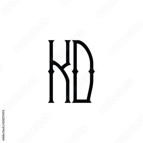 KD monogram logo design letter text name symbol monochrome logotype alphabet character simple logo photo