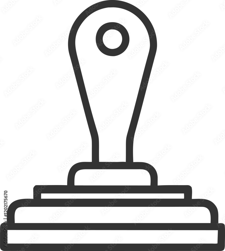 Professional Rubber Stamp Icon Representing Authorization, Perfect for Business Concept Designs Professional Rubber Stamp Icon Representing Authorization, Perfect for Business Concept Designs