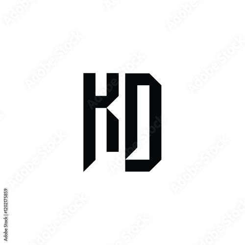 KD monogram logo design letter text name symbol monochrome logotype alphabet character simple logo photo