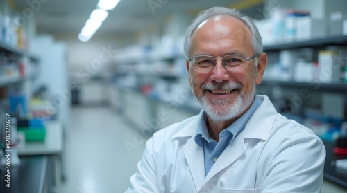 Middle-Aged Biologist Posing for a Friendly Portrait