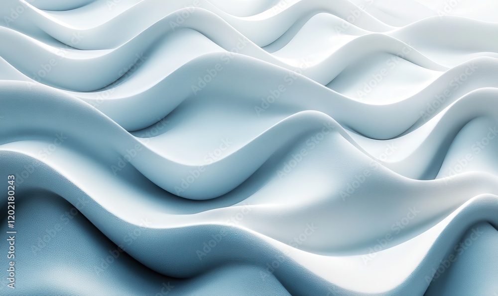 Soft and Smooth Flowing Waves in Gentle Curves and Subtle Tones of Light Blue Creating an Abstract Aesthetic for Modern Art and Design Applications Soft and Smooth Flowing Waves in Gentle Curves and Subtle Tones of Light Blue Creating an Abstract Aesthetic for Modern Art and Design Applications