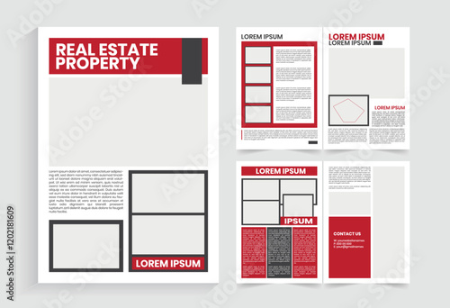 Real estate brochure design, 5 pages real estate eddm brochure, property offering memorandum, luxury apartment, building brochure.