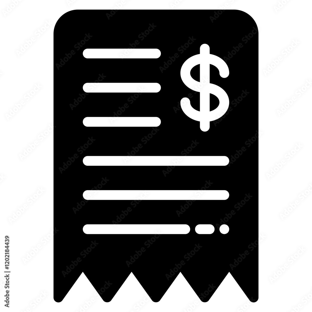 receipt solid icon receipt solid icon