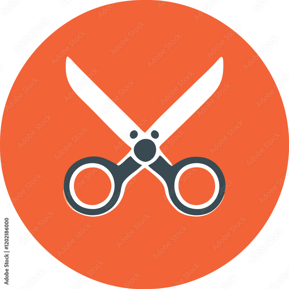 Sharp Scissors Icon Depicting Precision Cutting, Perfect for Office and Craft Concepts Sharp Scissors Icon Depicting Precision Cutting, Perfect for Office and Craft Concepts