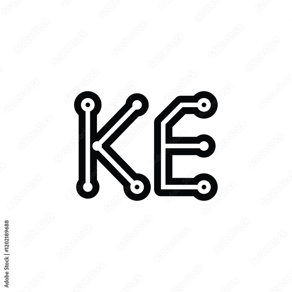 KE monogram logo design letter text name symbol monochrome logotype alphabet character simple logo KE monogram logo design letter text name symbol monochrome logotype alphabet character simple logo