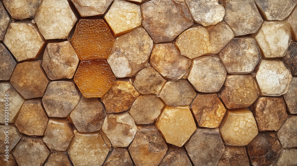 Honeycomb structure in natural organic forms with various shades of brown and yellow Copy Space Honeycomb structure in natural organic forms with various shades of brown and yellow Copy Space