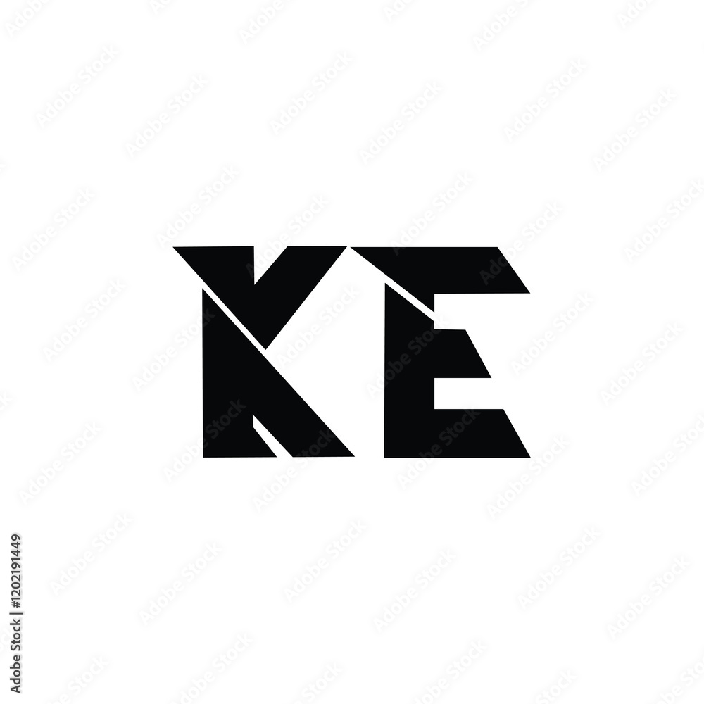 KE monogram logo design letter text name symbol monochrome logotype alphabet character simple logo KE monogram logo design letter text name symbol monochrome logotype alphabet character simple logo