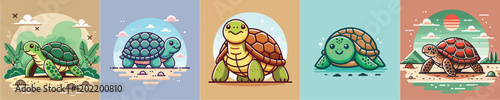 Turtle vector collection