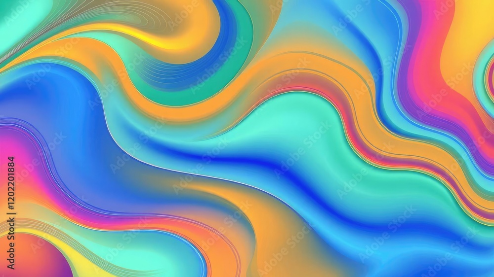 Obraz premium Abstract black and orange wave design with dynamic movement, pattern, modern, curve
