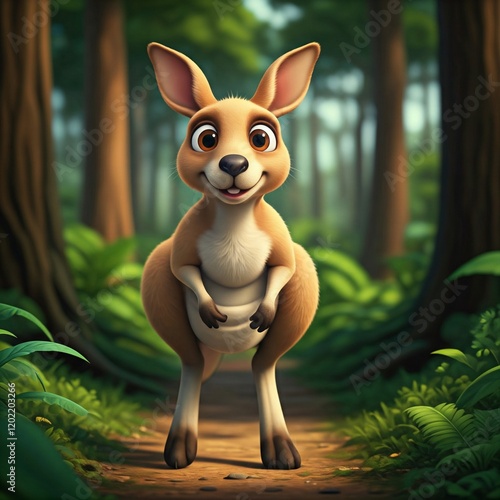 kangaroo cartoon  photo