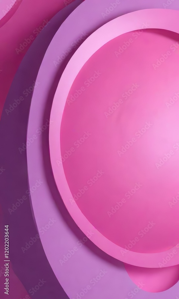 Obraz premium Abstract circles in bold pink and lavender hues overlapping to create a modern and edgy visual pattern, edgy, geometric pattern