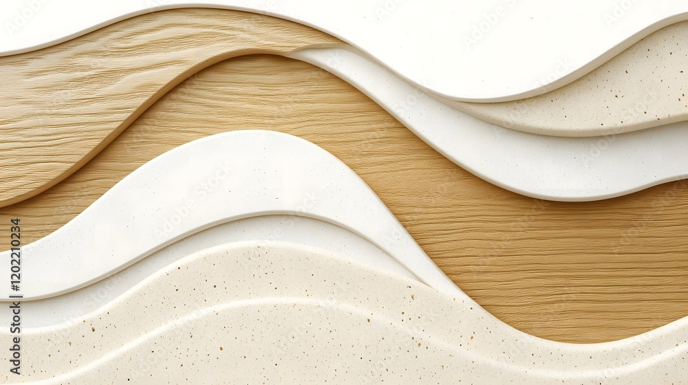 A textured design featuring flowing waves of different materials and colors. A textured design featuring flowing waves of different materials and colors.
