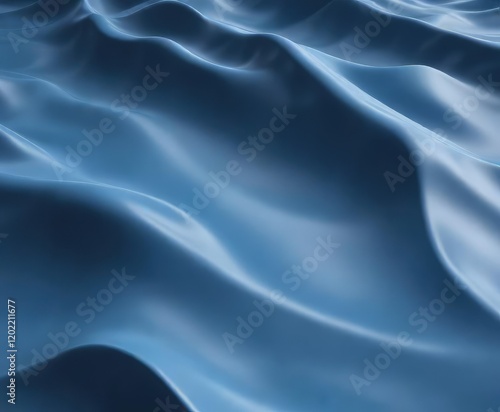 Wallpaper Mural Abstract representation of a wavy blue surface, abstract, shape, wave Torontodigital.ca