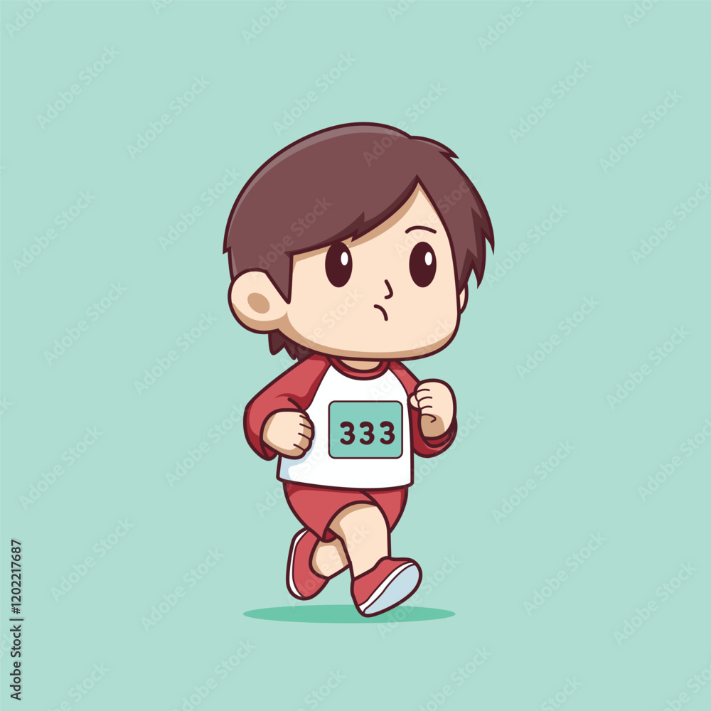 illustration of taking part in a fun running event illustration of taking part in a fun running event