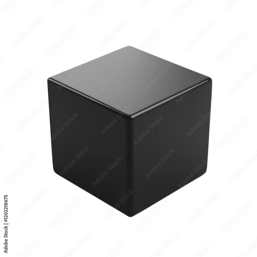A 3D render of a black and purple cube, designed with sleek edges a modern look A 3D render of a black and purple cube, designed with sleek edges a modern look