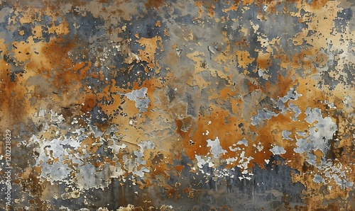 Rusted metal abstract texture featuring deep, weathered earthy colors