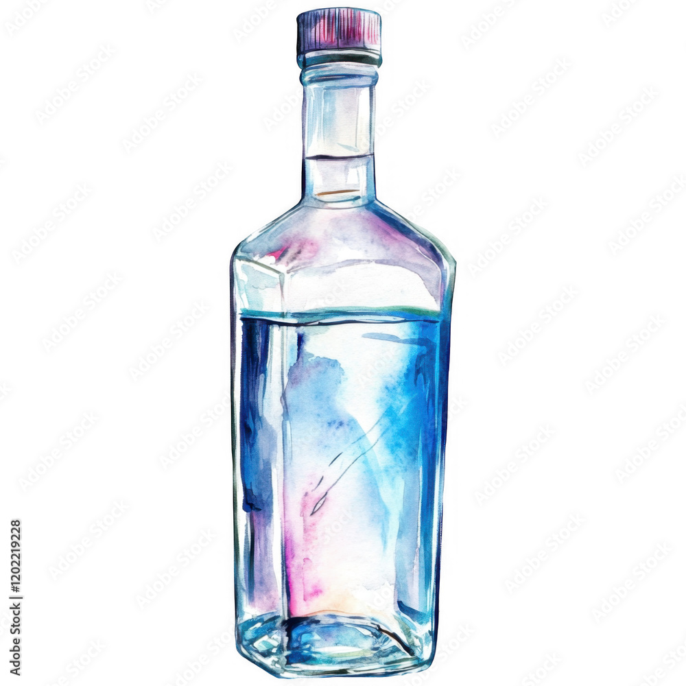 Elegant Cocktail Bottle Clipart Vector Illustration Elegant Cocktail Bottle Clipart Vector Illustration