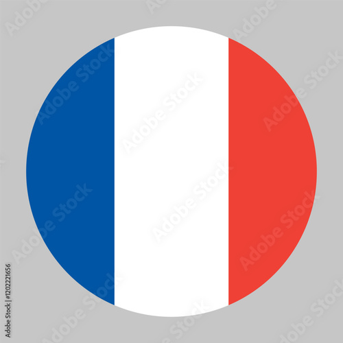 Flag of France round shape, national symbol Free Download Flag of France round shape, national symbol - GFXLoad